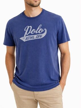 Polo by Ralph Lauren Blue 'Polo Athl. Div.' Graphic Crewneck Tee